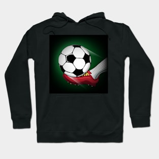 Football theme with shooting ball Hoodie